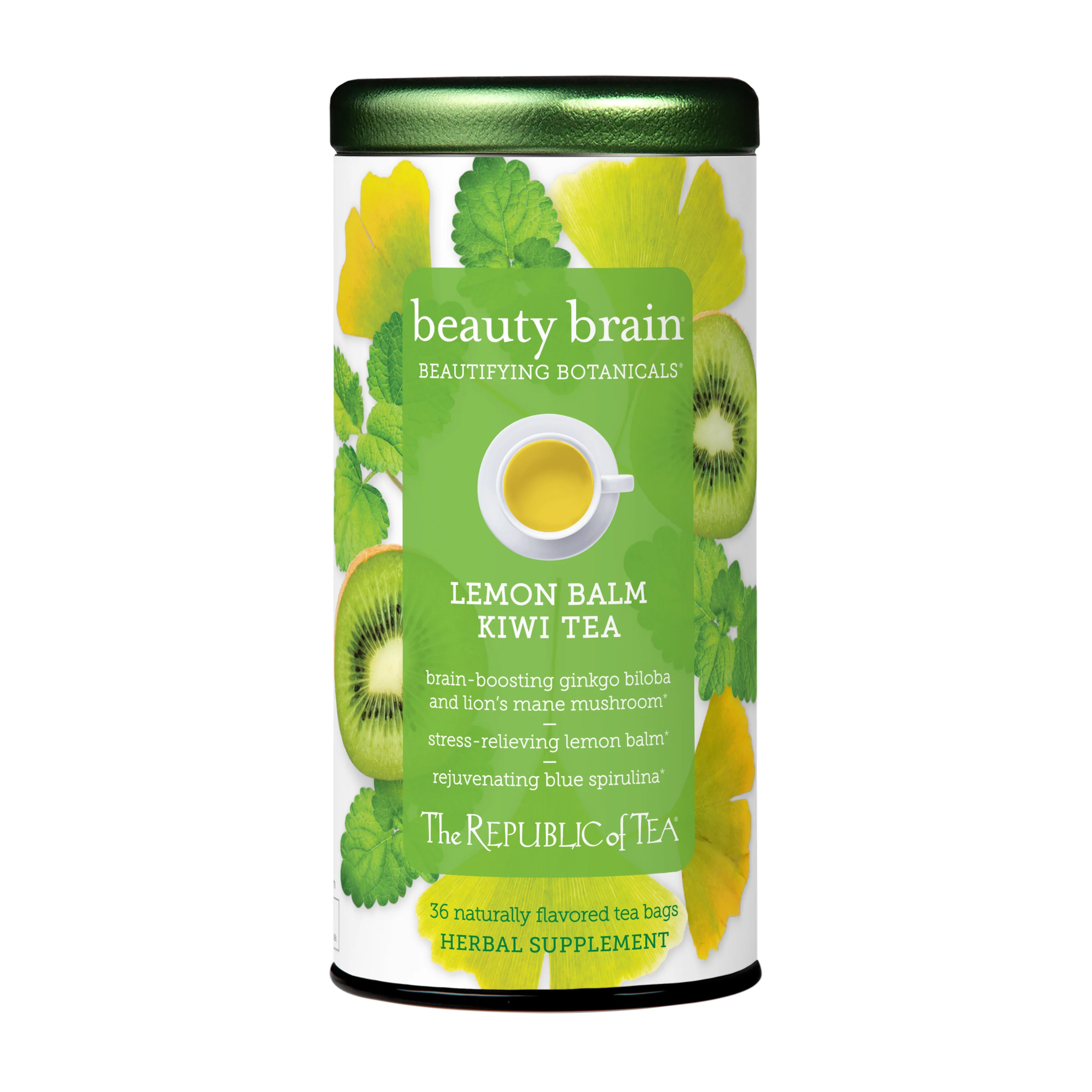 Original The Republic of Tea Beauty Brain Tea Caffeine Unique