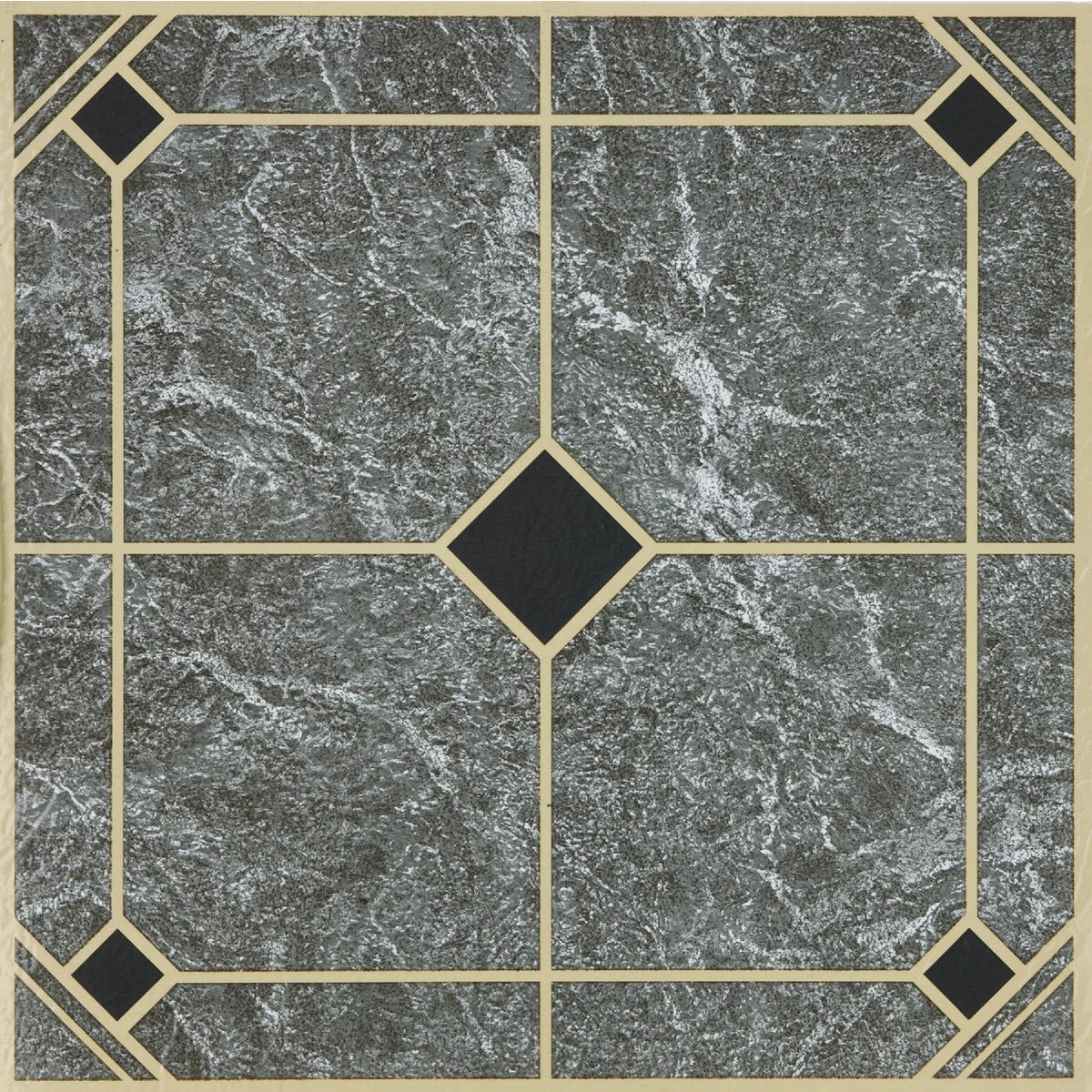 Original Home Impressions Blue and Gold 12 In. x 12 In. Vinyl Floor Tile 45 Sq. Ft. Box Refined