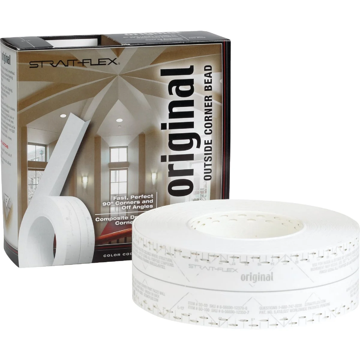 Eco-Friendly ClarkDietrich Strait-Flex 2-3 8 In. x 100 Ft. Outside Corner Bead Drywall Tape Relaxed