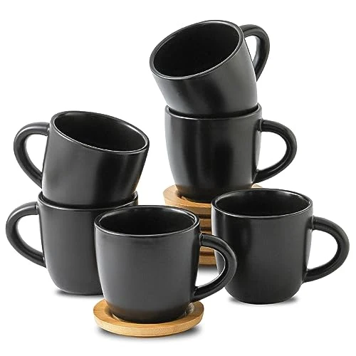 Authentic 6 oz Cappuccino Cups with Saucers 6 Count Certified