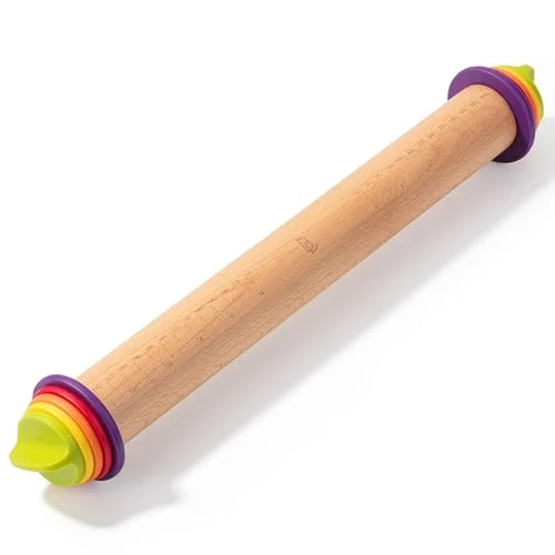 Unique Adjustable Rolling Pin with Thickness Rings Casual