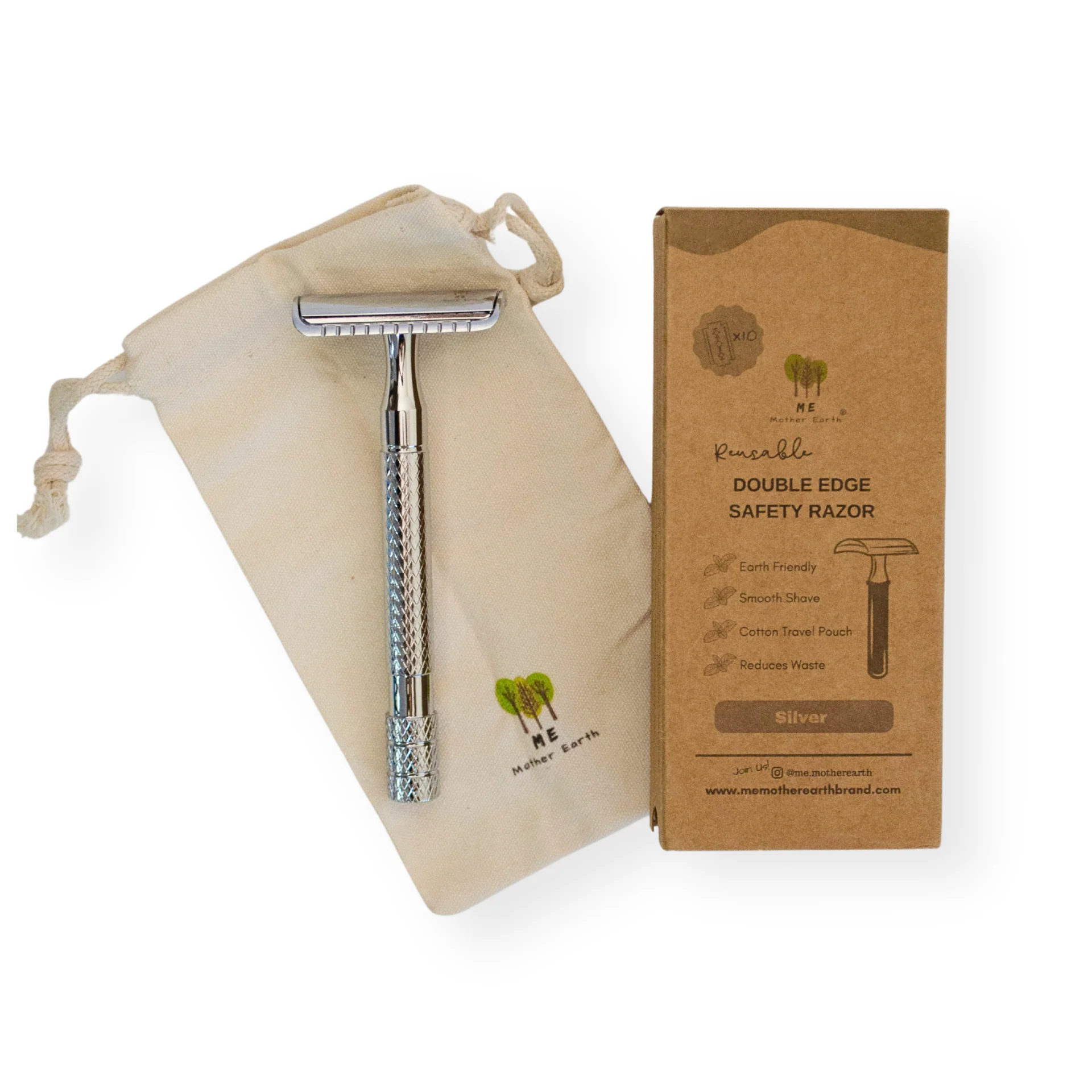 Smooth Me Mother Earth Reusable Double Edge Safety Razor Genuine
