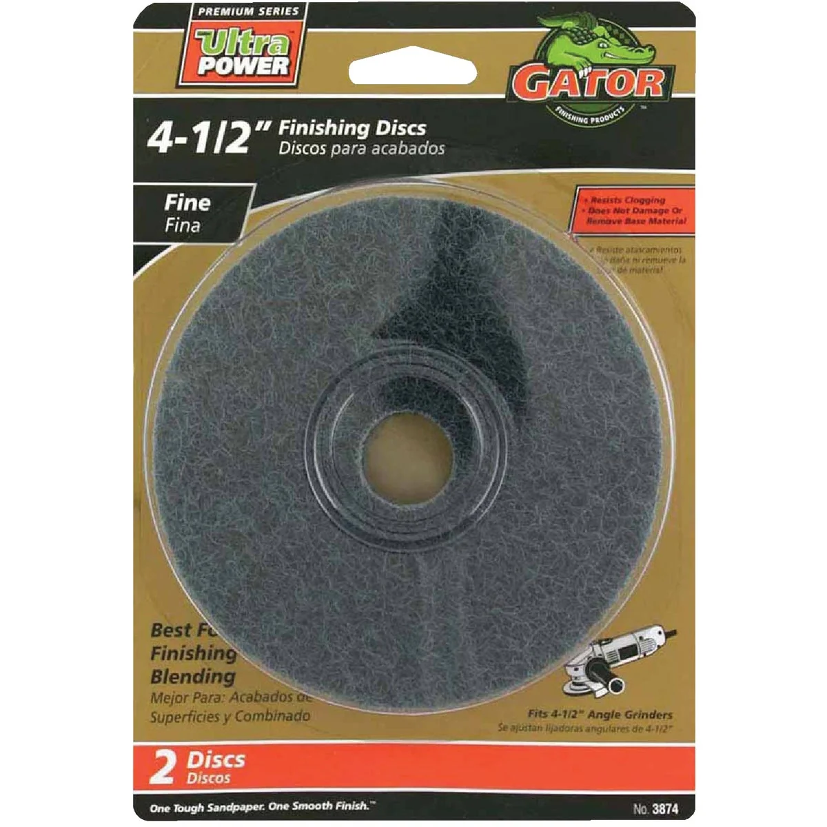 Environmentally Friendly Gator 4-1 2 In. Fine Fiber Disc 2-Pack Contemporary