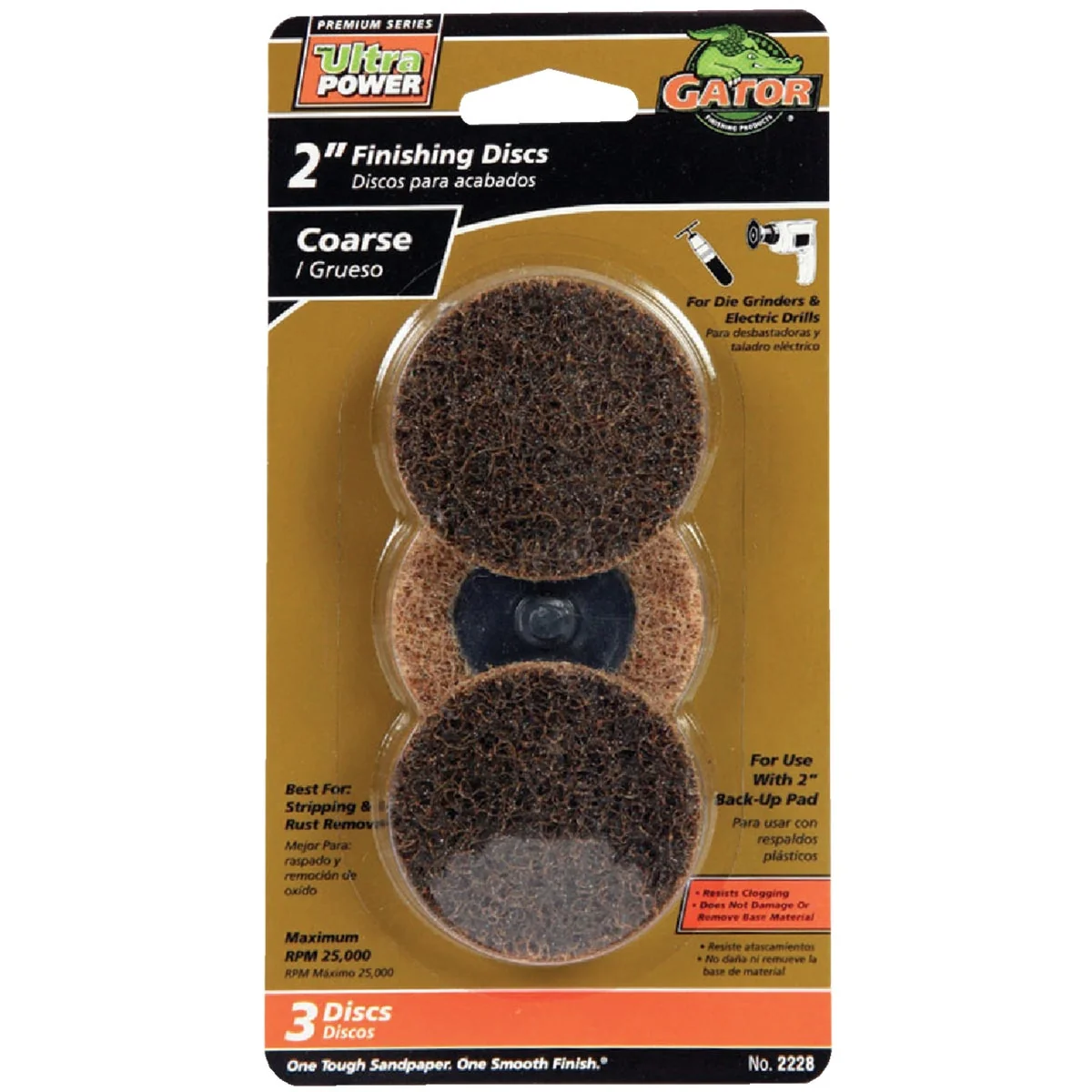 Reliable Gator Surface 2 In. Coarse Finishing Surface Conditioning Sanding Disc 3-Pack Superior