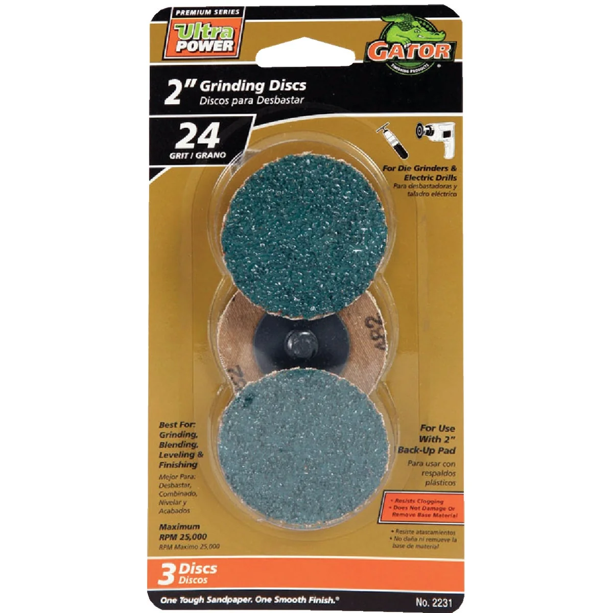 High-Performance Gator Surface 2 In. 35 Grit Grinding Surface Conditioning Sanding Disc 3-Pack Fast