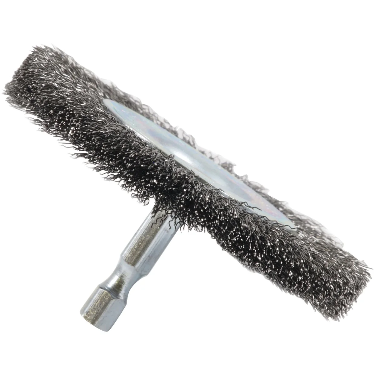 Carefully Designed Forney 3 In. Hex Crimped Fine Drill-Mounted Wire Wheel Relaxed