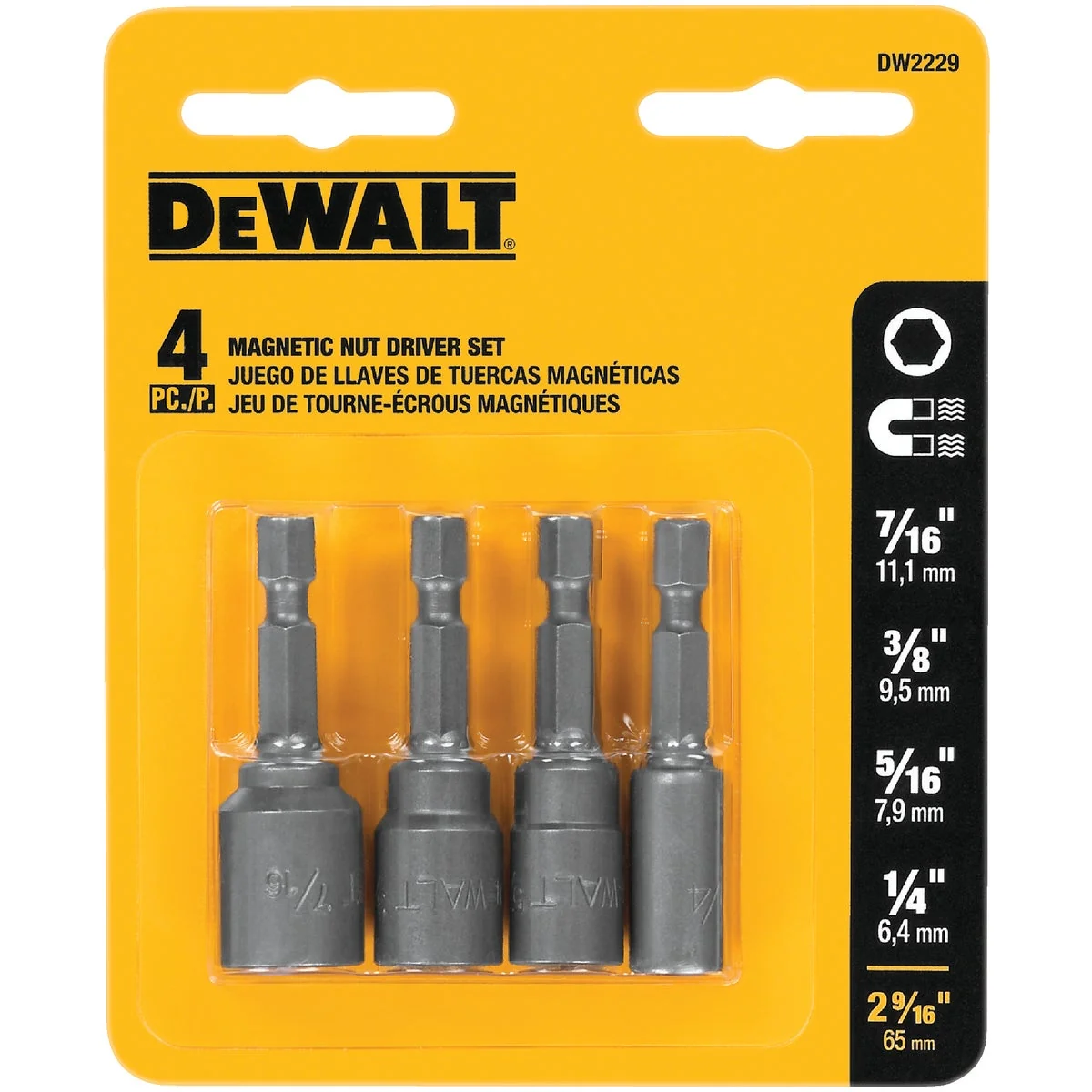 Luxury DeWalt 4-Piece Magnetic Nutdriver Bit Set Responsible