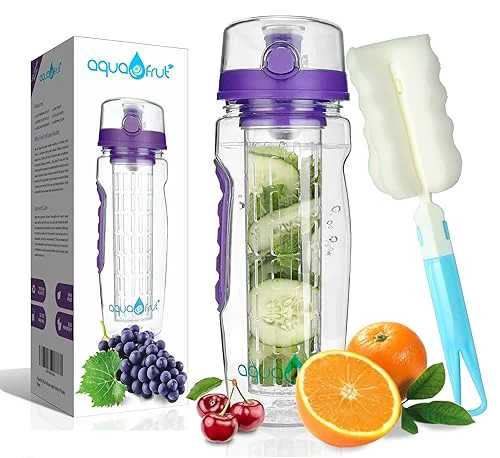 Exclusive AquaFrut 32 OZ Fruit Infuser Water Bottle Dependable