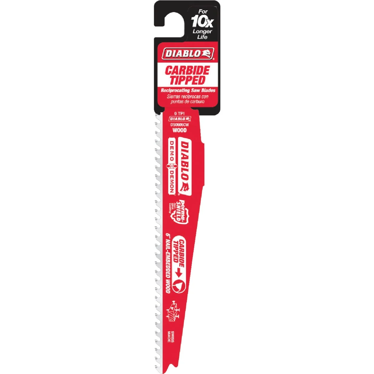 Original Diablo Demo Demon 6 In. 6 TPI Carbide Wood w Nails Reciprocating Saw Blade Sophisticated