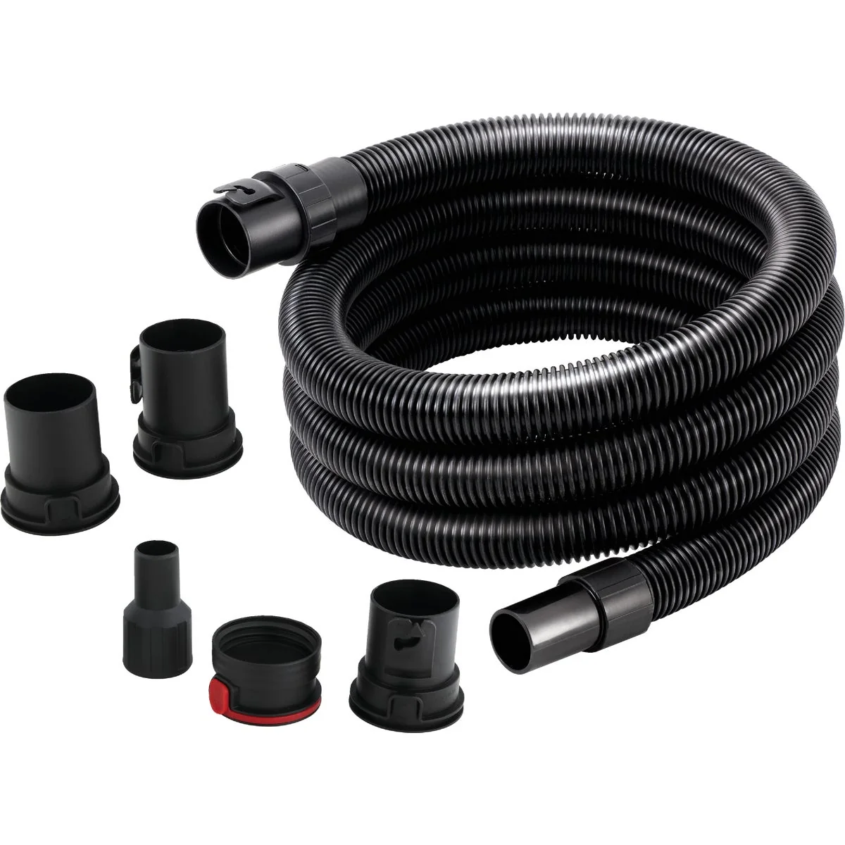 Carefully Designed Channellock 1-7 8 In. Dia. x 7 Ft. L. Black Plastic Wet Dry Vacuum Hose with Adapter Connectors Durable