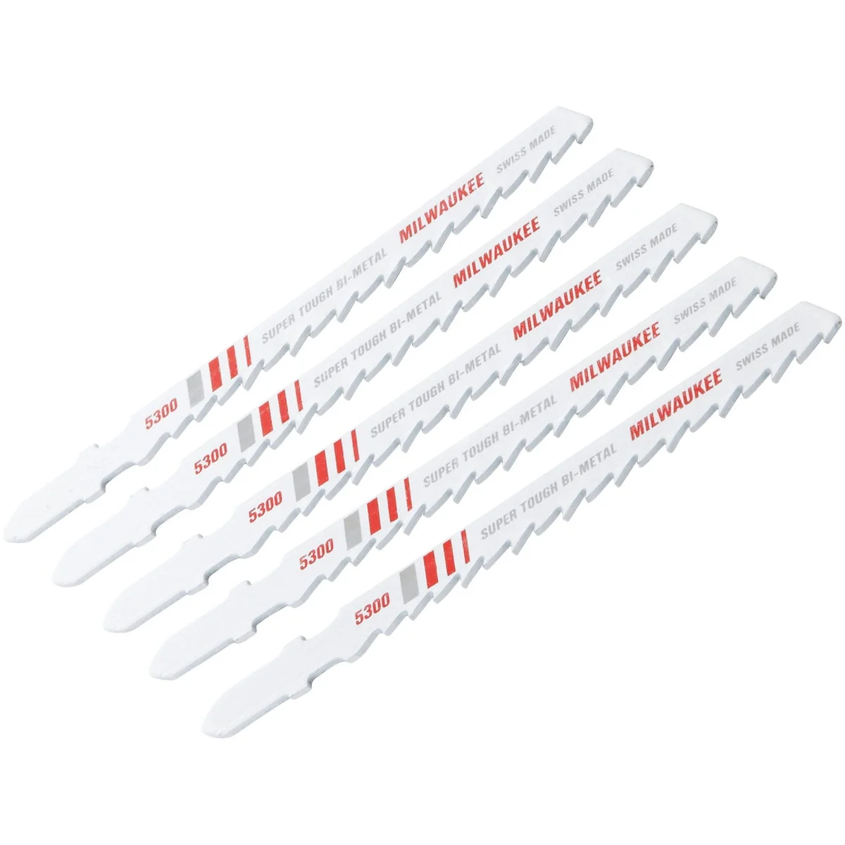 Flexible Milwaukee T-Shank 4 In. x 6 TPI Bi-Metal Jig Saw Blade General Purpose 5-Pack Unique