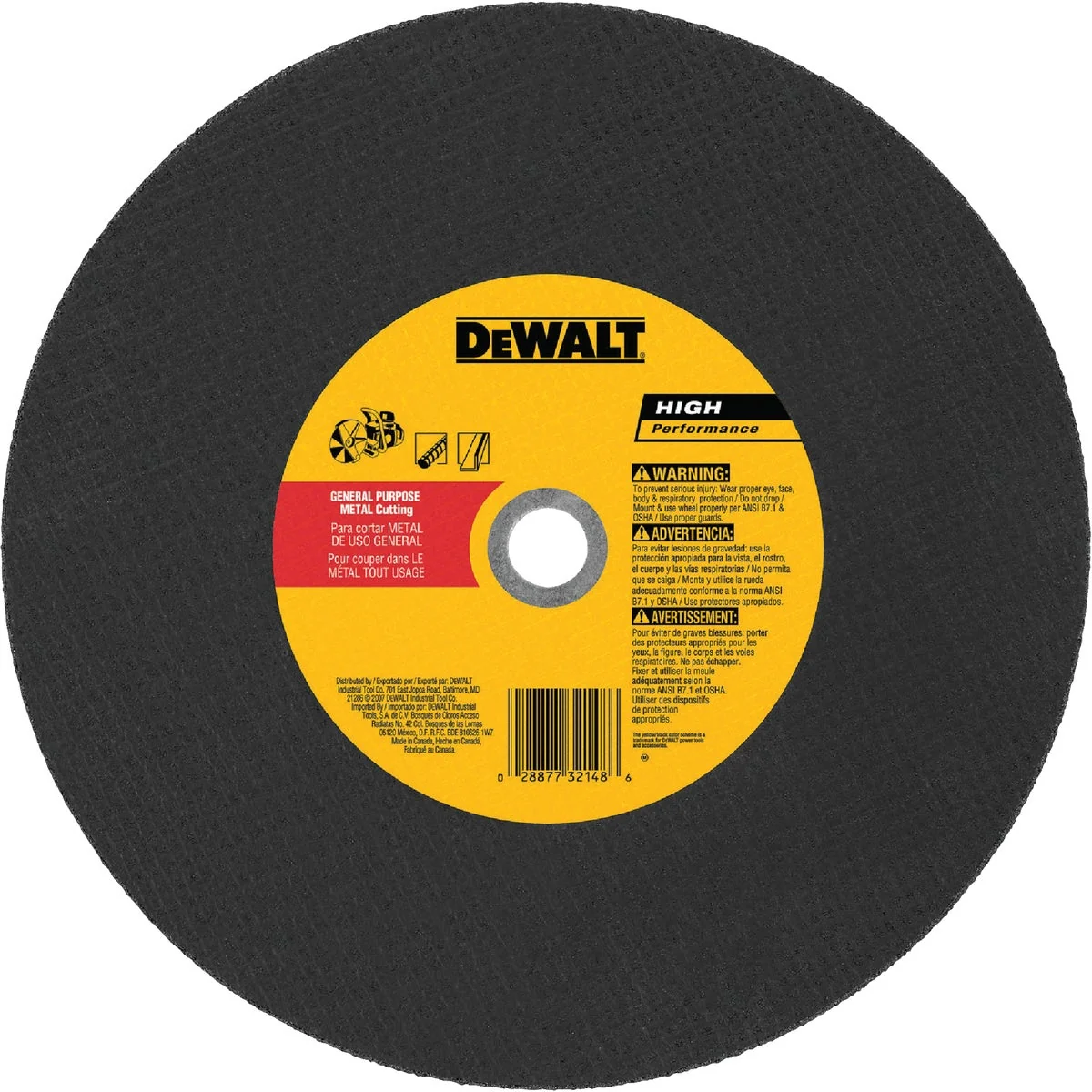 Selected DeWalt HP Type 1 14 In. 1x 8 In. x 20 mm Metal Cut-Off Wheel Fine Crafted