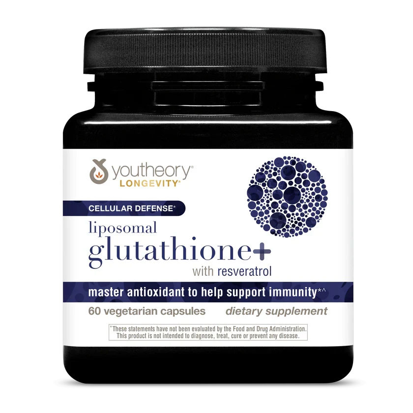 Optimized Youtheory Liposomal Glutathione with resveratrol Capsules Fast