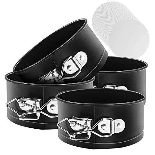 First-Class 4 Inch Springform Pan 4 Pack Mini Cake Pan Cheesecake Pan 4 Count Innovative