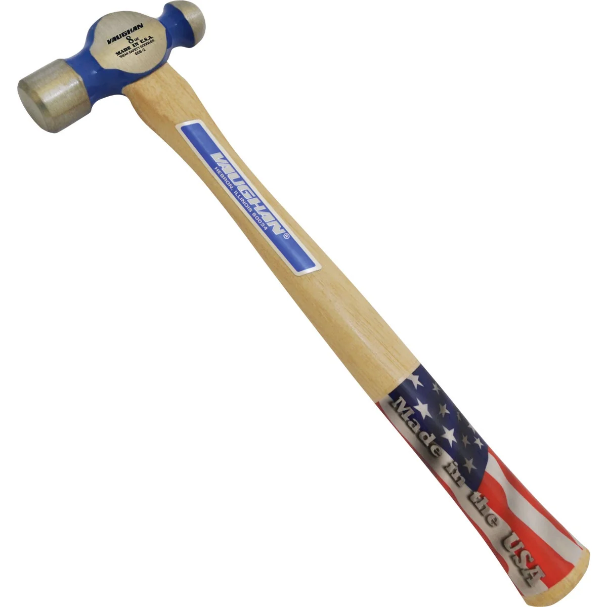 Exceptional Vaughan 8 Oz. Steel Ball Peen Hammer with Hickory Handle User-Friendly