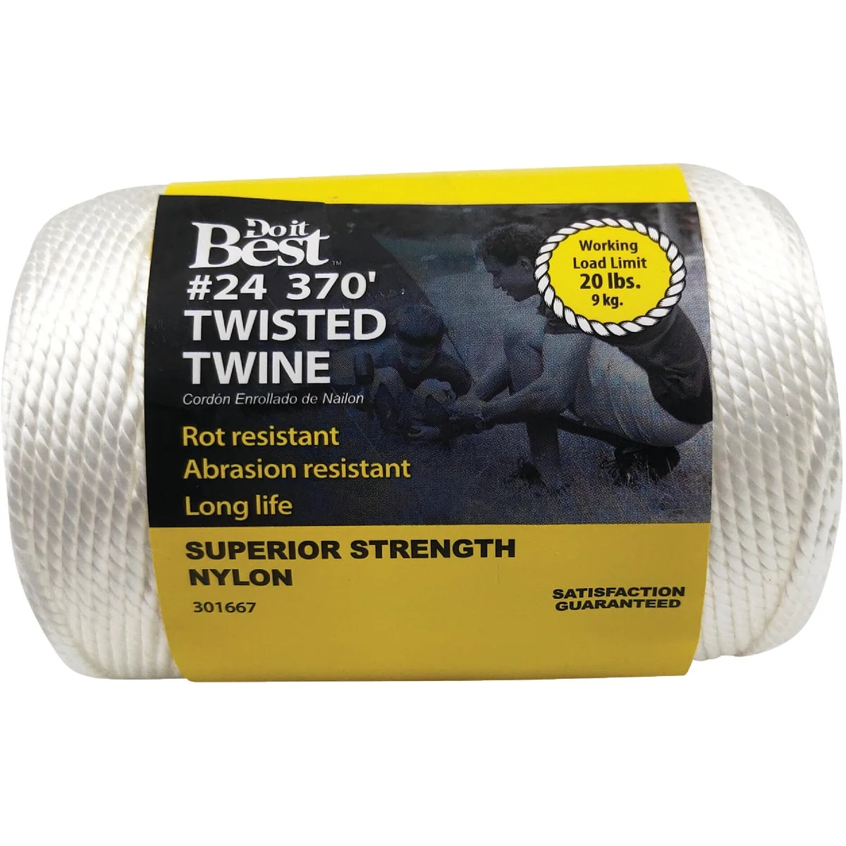 Premium Material Do it 24 x 370 Ft. White Nylon Twisted Twine Crafted