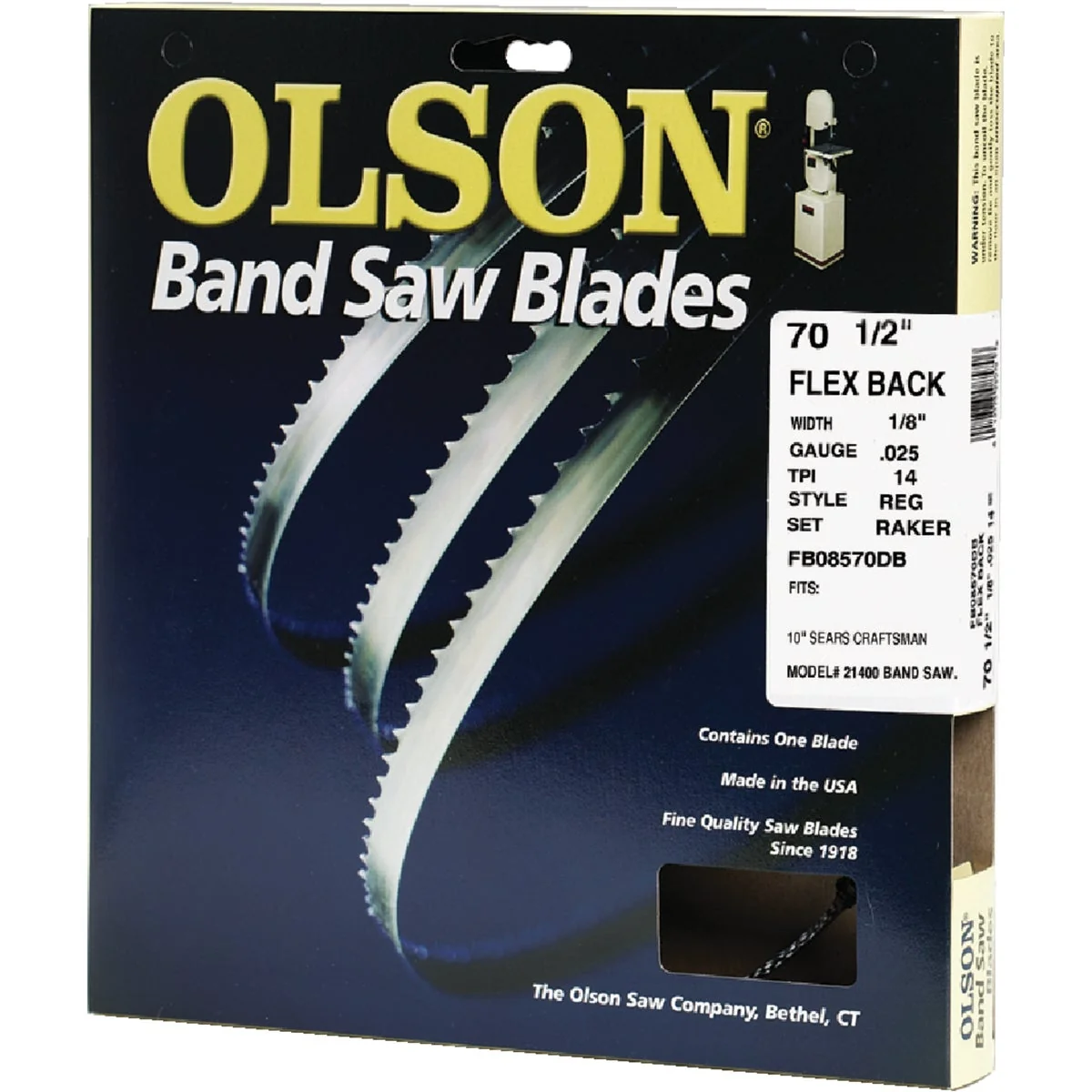 Safe Olson 70-1 2 In. x 1 8 In. 14 TPI Regular Flex Back Band Saw Blade Practical