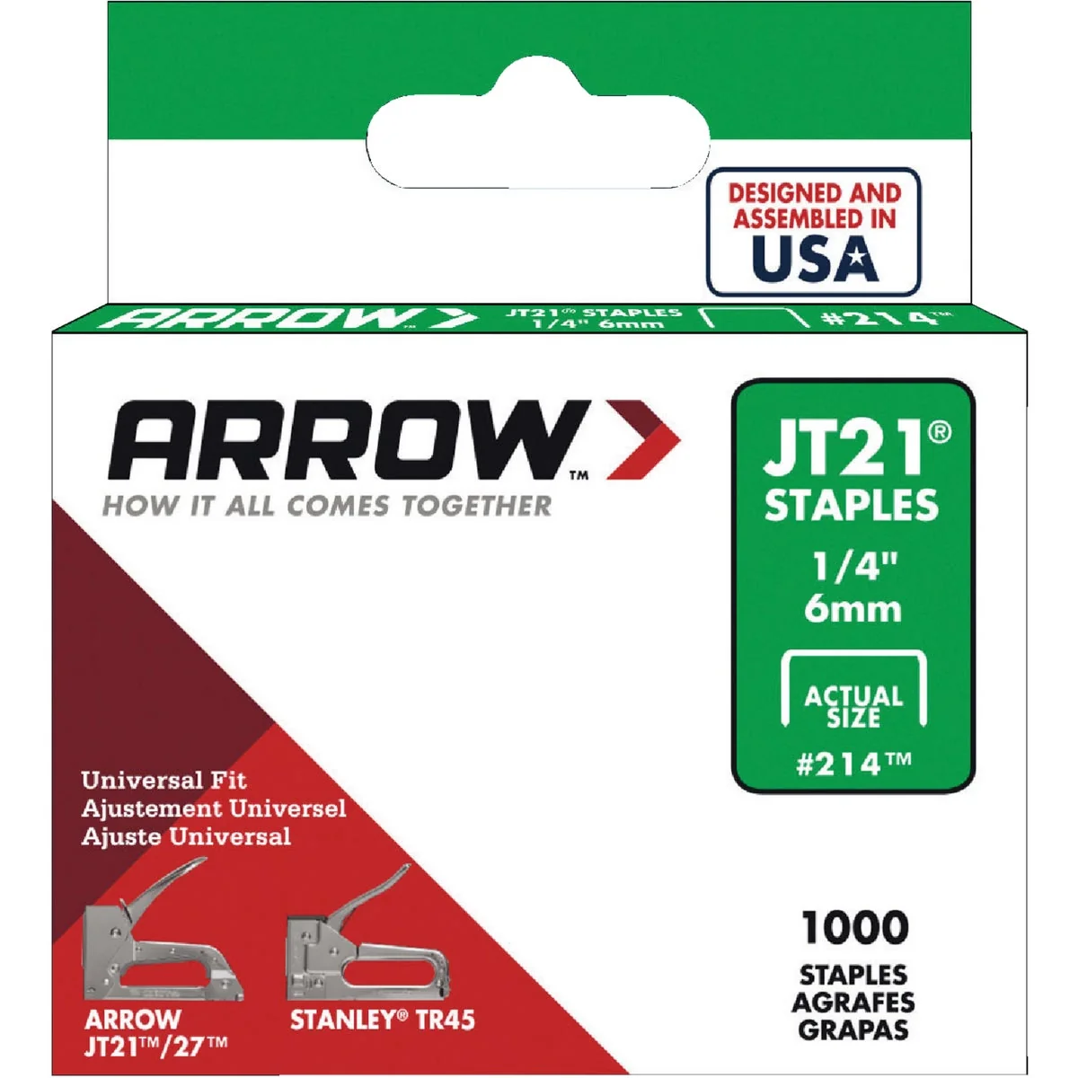 Elite Arrow JT21 Light Duty Staple 1 4 In. 1000-Pack Eco-Friendly