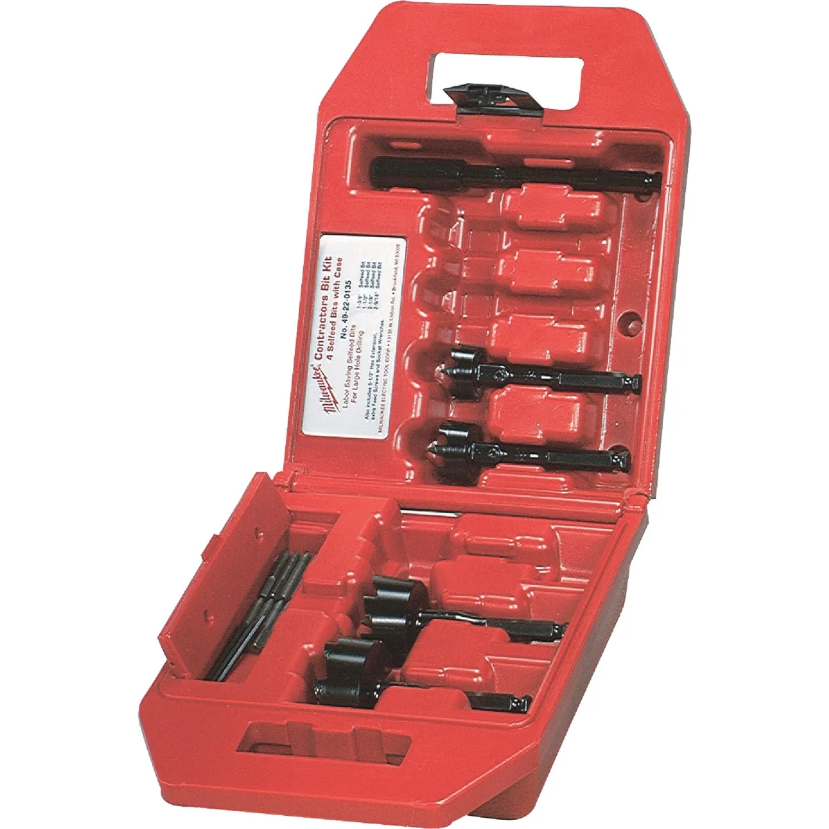 Long-Lasting Milwaukee 4-Piece Contractor’s Self-Feed Wood Bit Set High-Quality