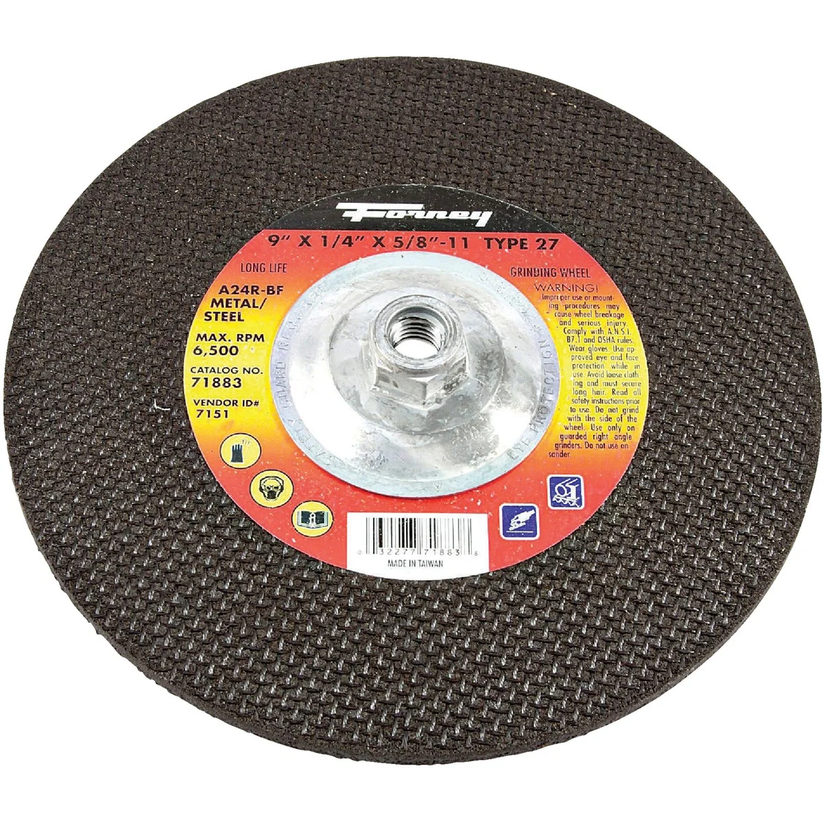 Quality Forney Type 27 9 In. x 1 4 In. x 5 8 In.-11 Metal Steel Grinding Cut-Off Wheel Certified