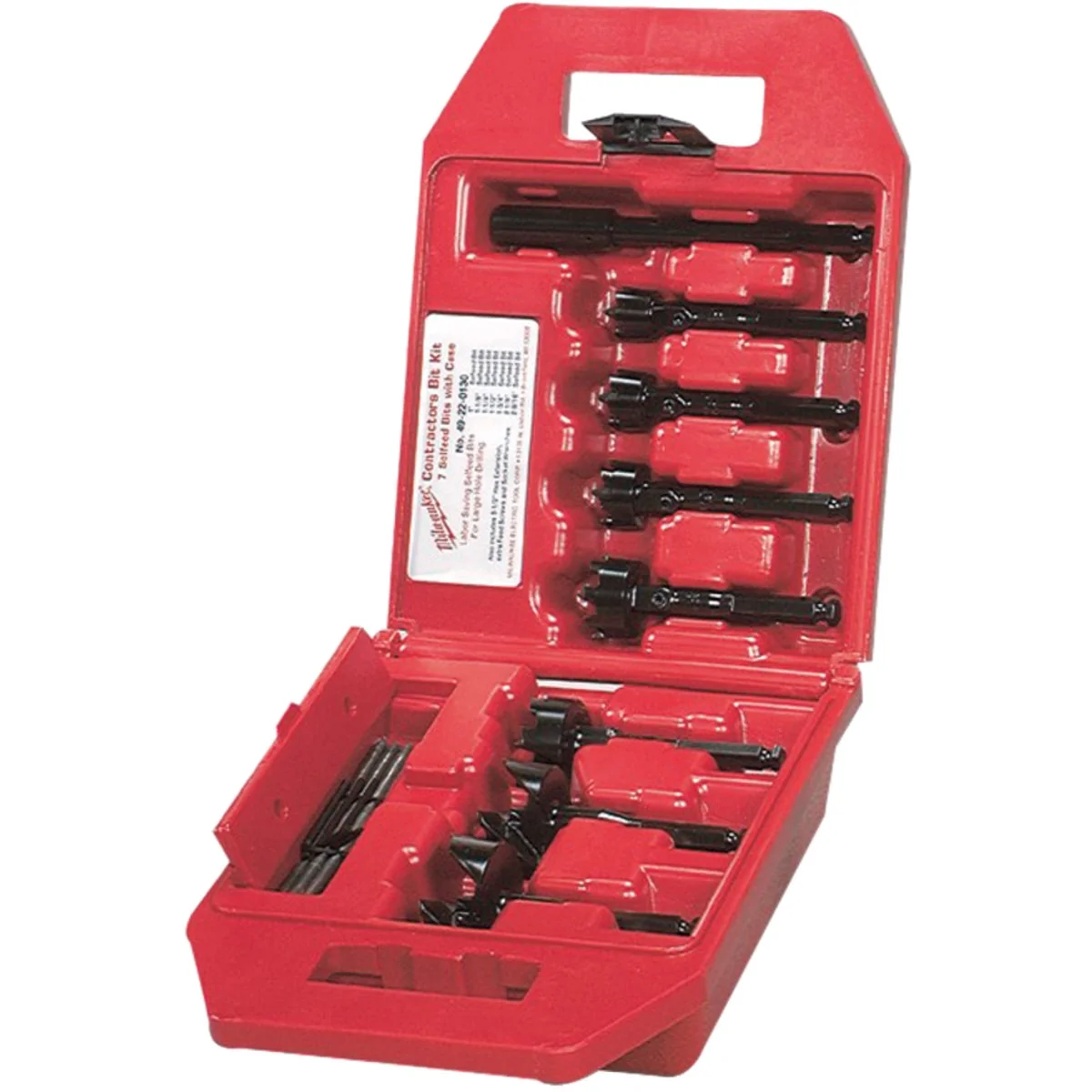 Soft Milwaukee 7-Piece Contractor’s Self-Feed Wood Bit Set Solid