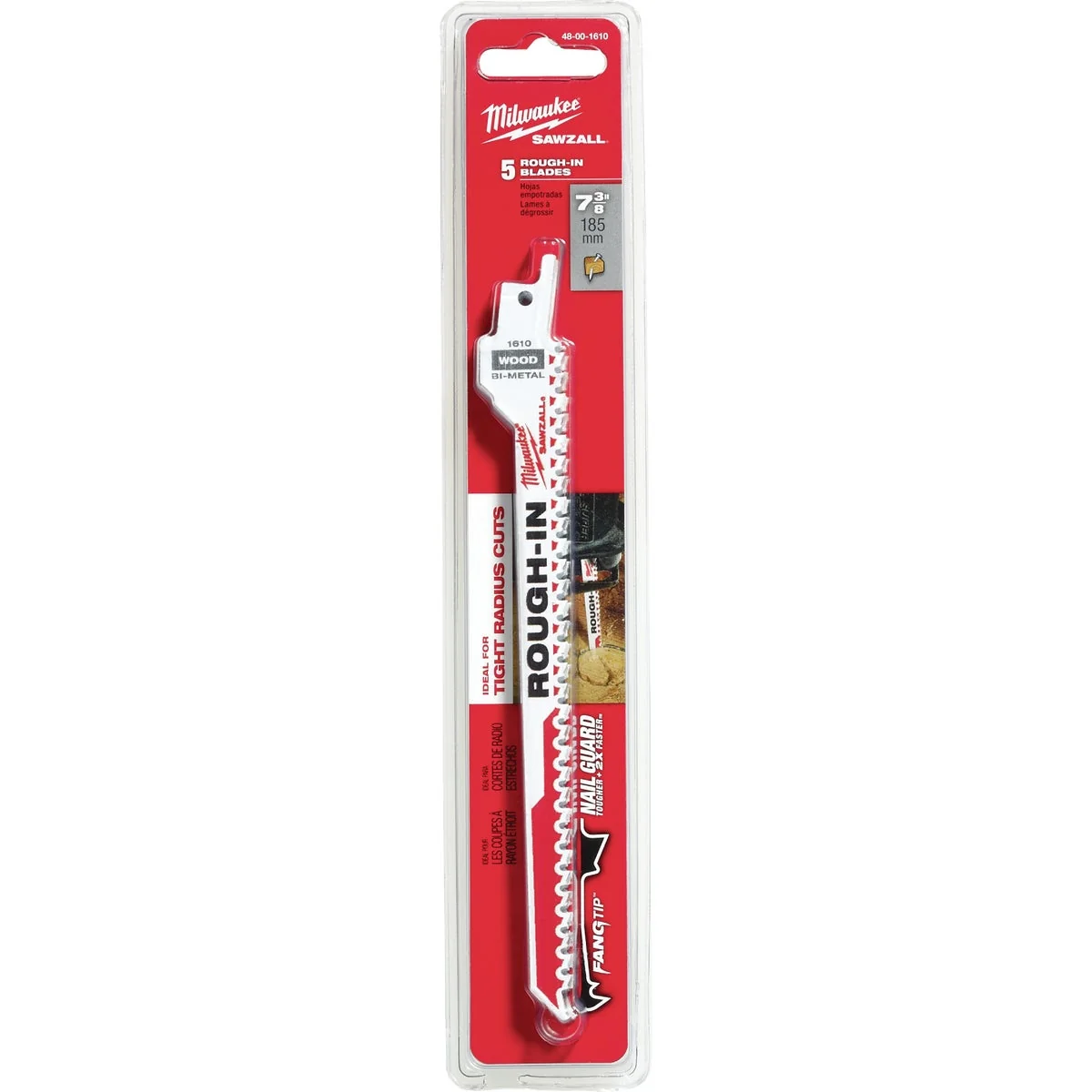 Casual Milwaukee Sawzall 7-3 8 In. 5 TPI Rough-In Wood w Nails Reciprocating Saw Blade 5-Pack Soft