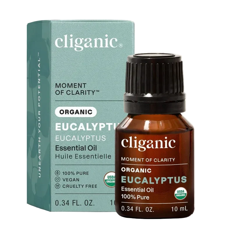 Stylish Cliganic Organic Eucalyptus Essential Oil – Moment of Clarity Breathable