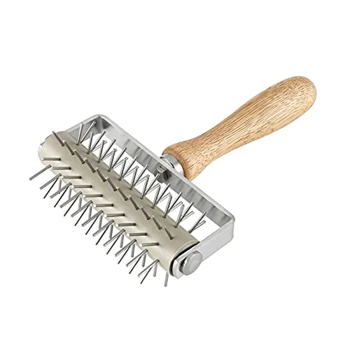 Specialty Time Saver Pizza Dough Roller Docker with Wood Handle Sustainable