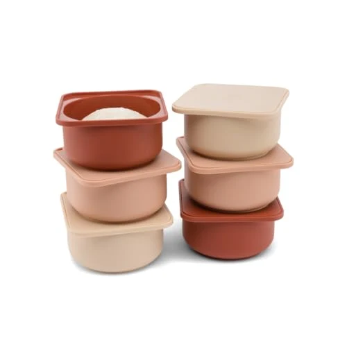 Exclusive Pizza Dough Proofing Silicone Containers with Lids 6 Count Organic