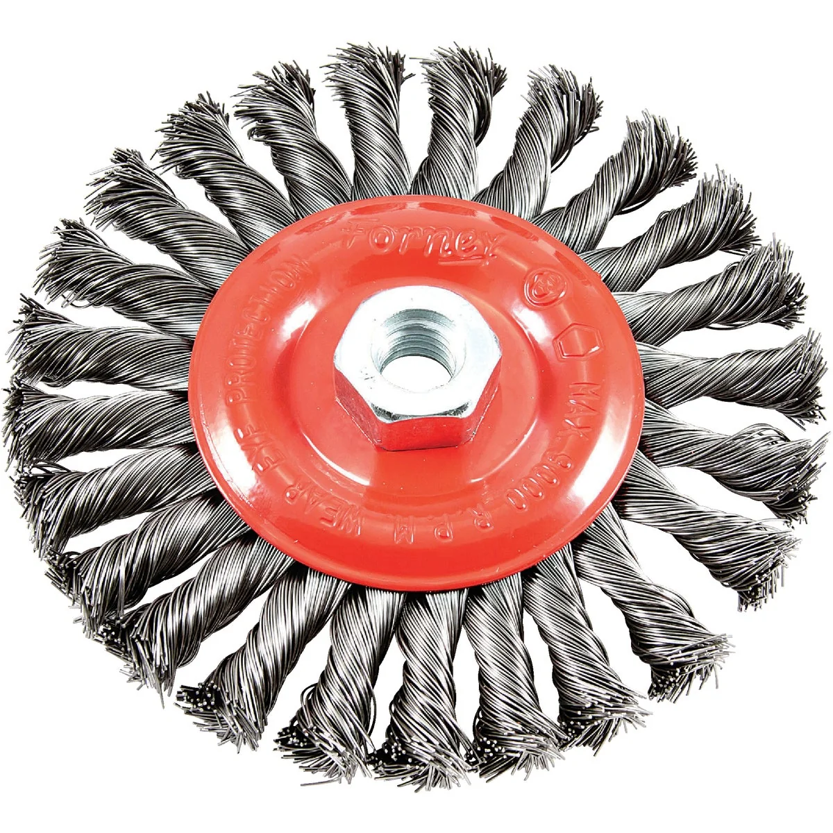 Eco-Friendly Forney 6 In. Twisted Knotted .012 In. Angle Grinder Wire Wheel Luxury