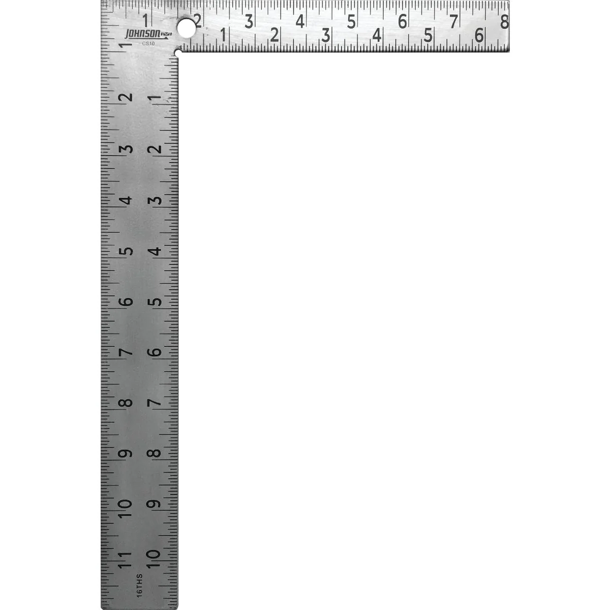 Outstanding Johnson Level 8 In. x 12 In. Steel Professional Easy-Read Carpenter’s Square Natural