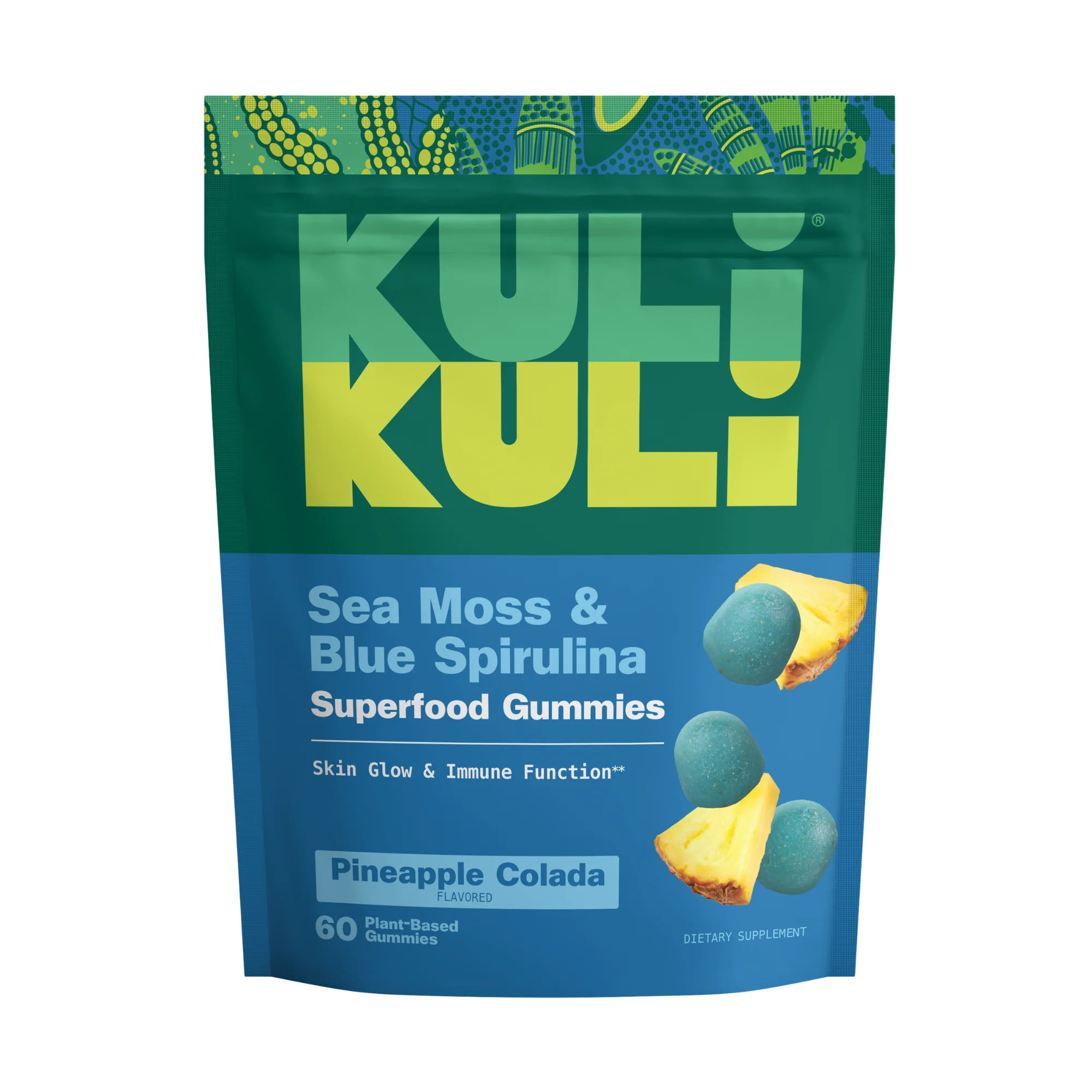 Effective Kuli Kuli Foods Sea Moss Blue Spirulina Superfood Gummies Dependable