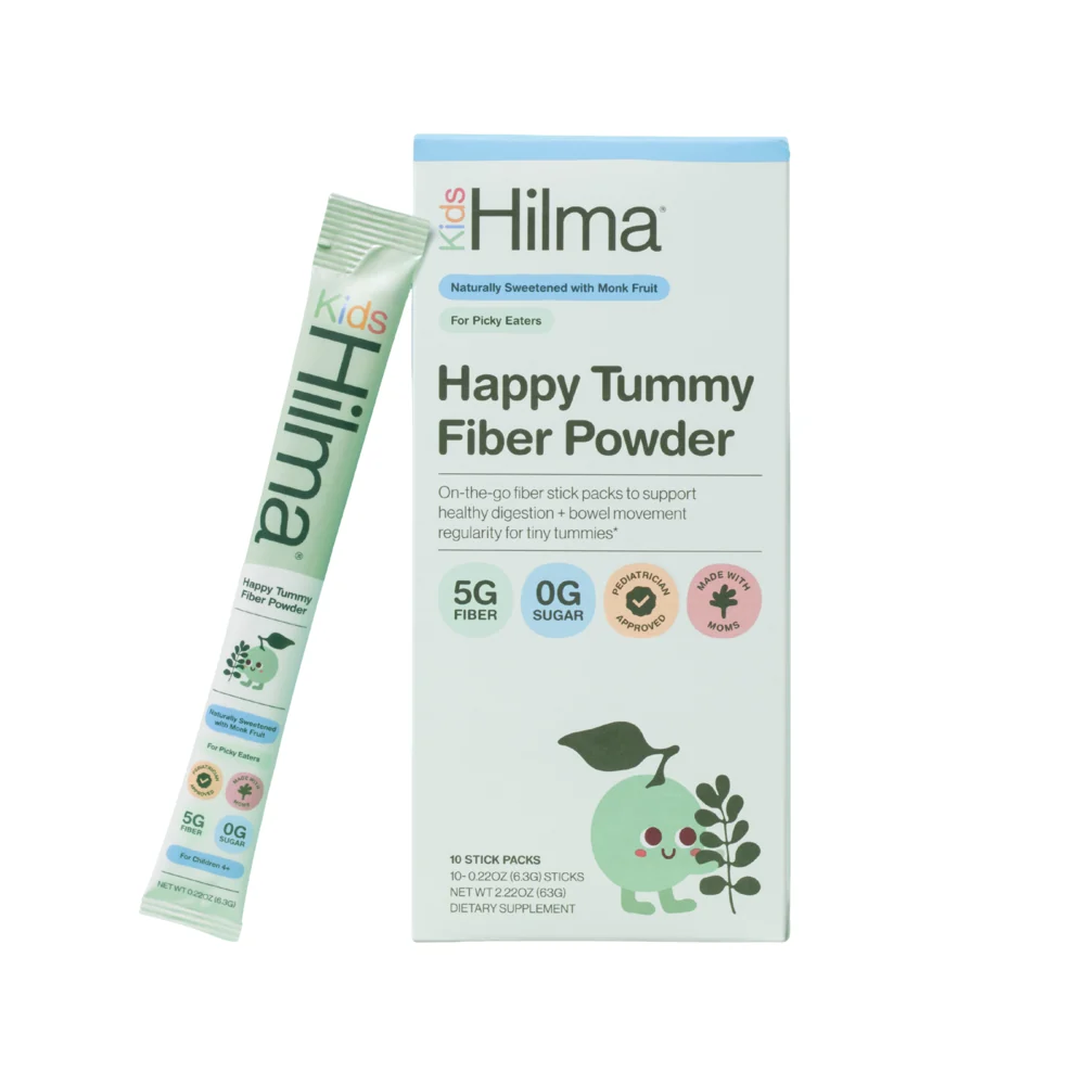 Durable Hilma Kids Happy Tummy Fiber Powder Packets Practical