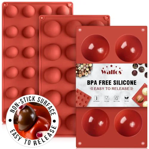 Easy-to-Use Semi Sphere Silicone Mold 3 Count High-End