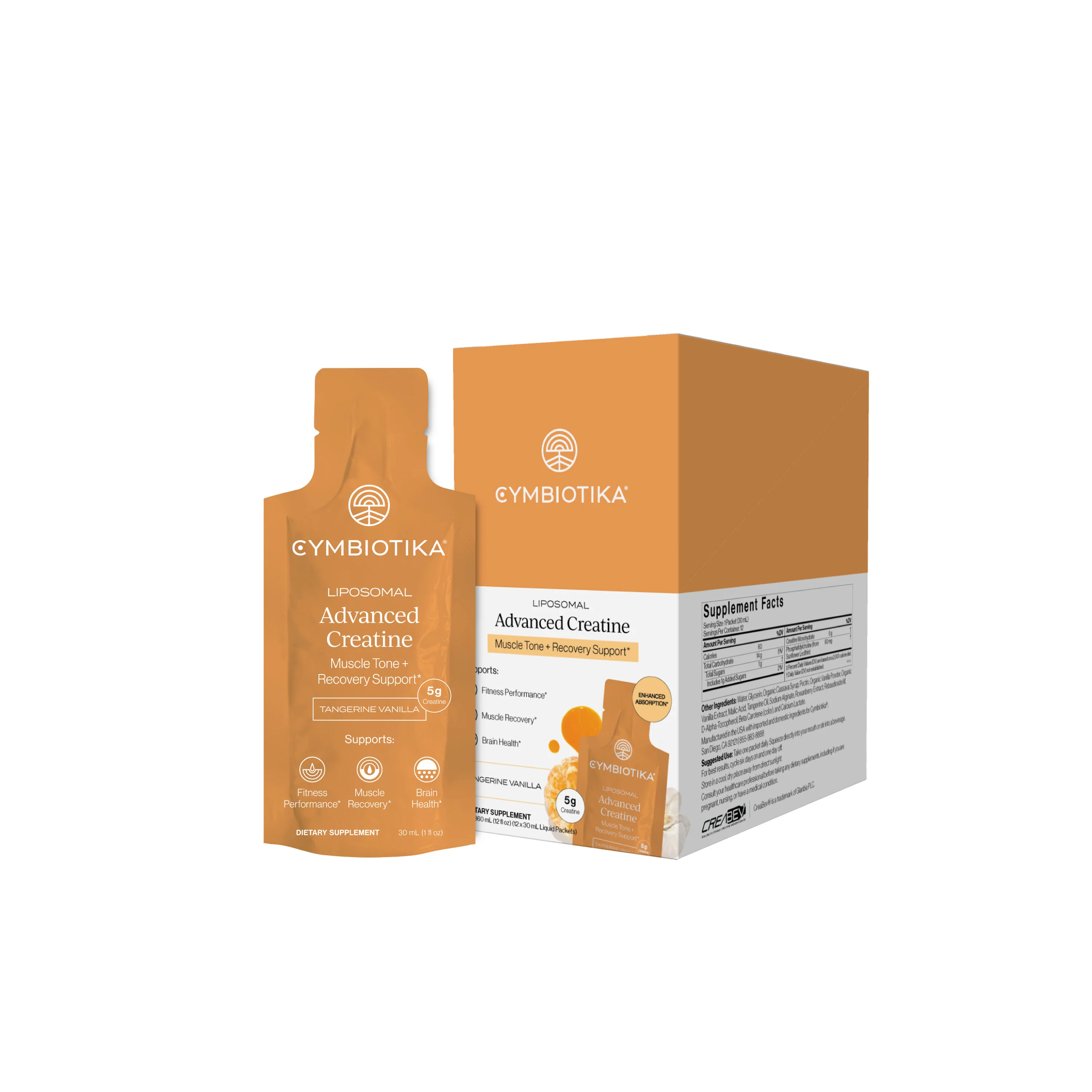 Certified Cymbiotika Liposomal Advanced Creatine Packets – Muscle Tone Recovery Support Relaxed
