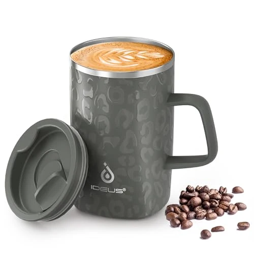 World-Class 16 oz Insulated Coffee Mug with Lid and Handle Functional