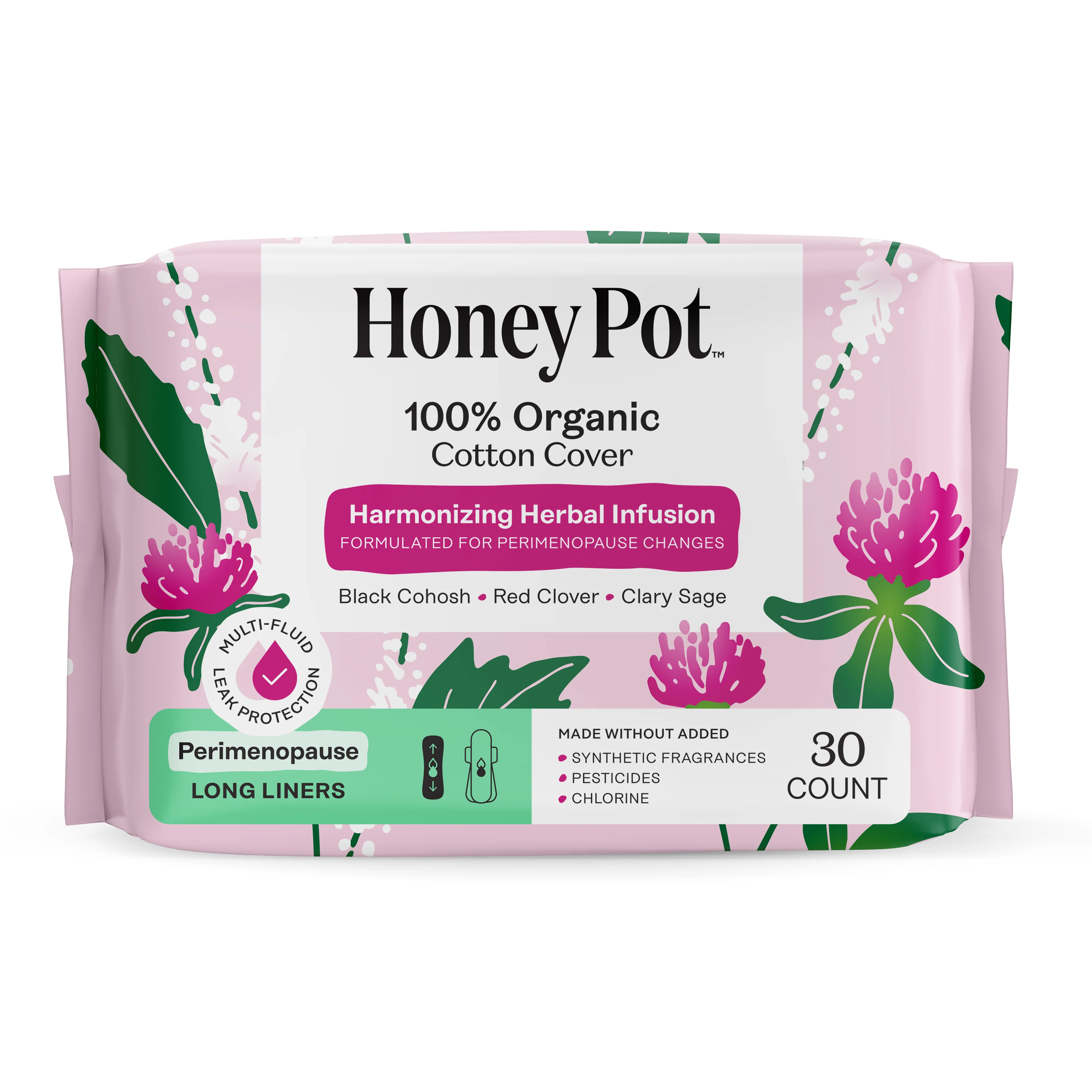Durable HoneyPot Peri-menopause Long Liners – Harmonizing Herbal Infusion Secure