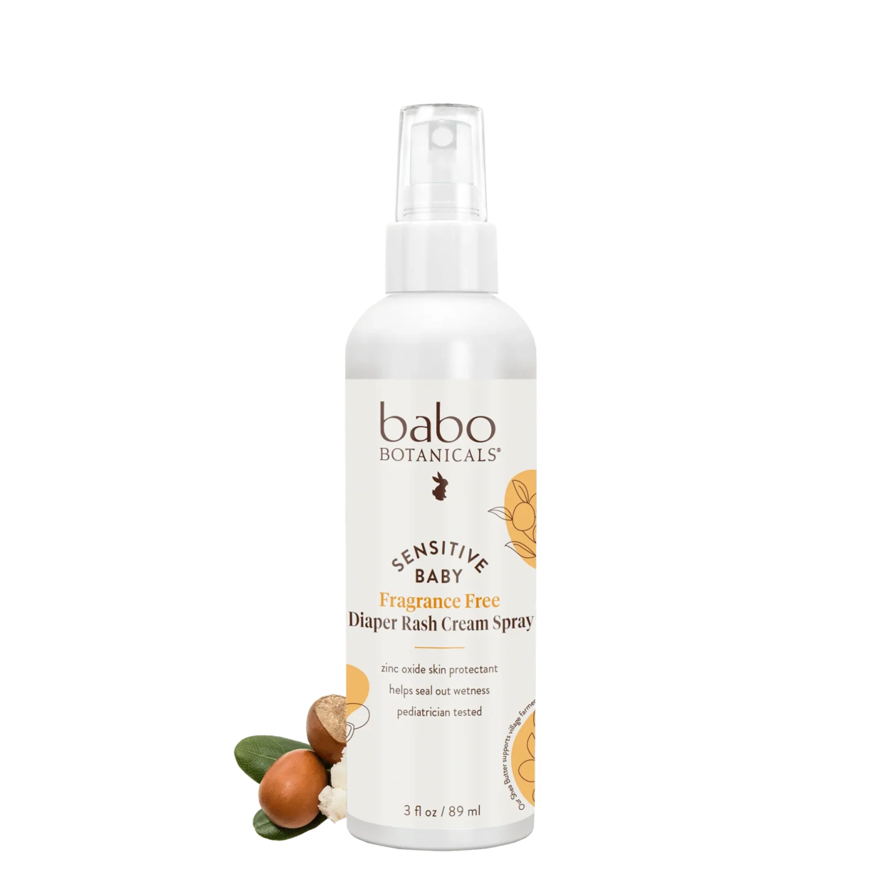 High-End Babo Botanicals Sensitive Baby Diaper Rash Cream Spray – Fragrance- Casual