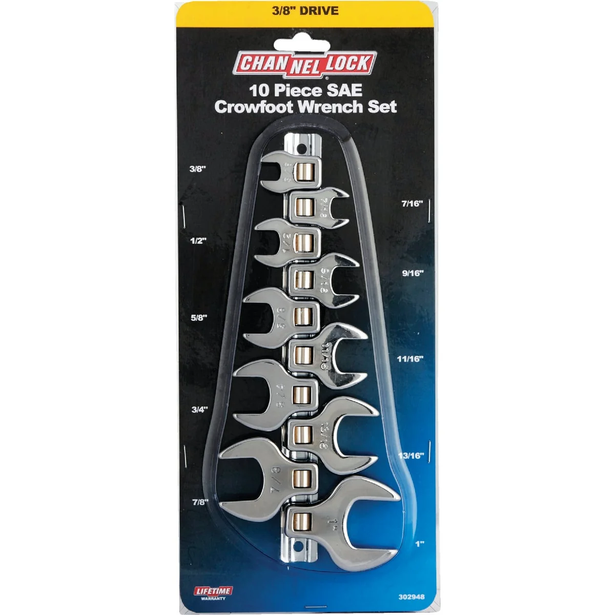 Proven Channellock Standard 3 8 In. Drive Crowfoot Wrench Set 10-Piece Next-Generation