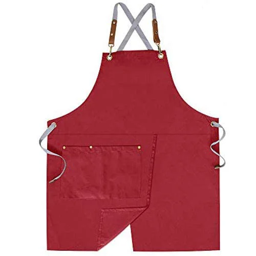 Top-Quality Crossback Apron with Pockets Easy-to-Use