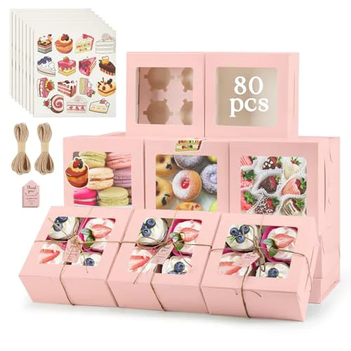 Flexible Cupcake Boxes with Window 80 Count Next-Generation