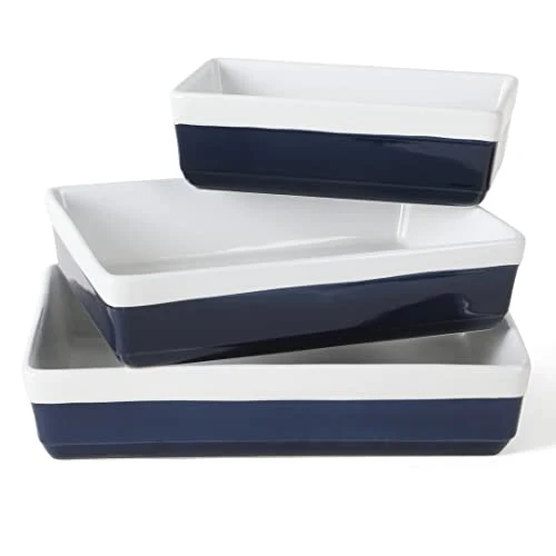 Premium Material 3 Piece Oven to Table Stoneware Bakeware Set Flexible