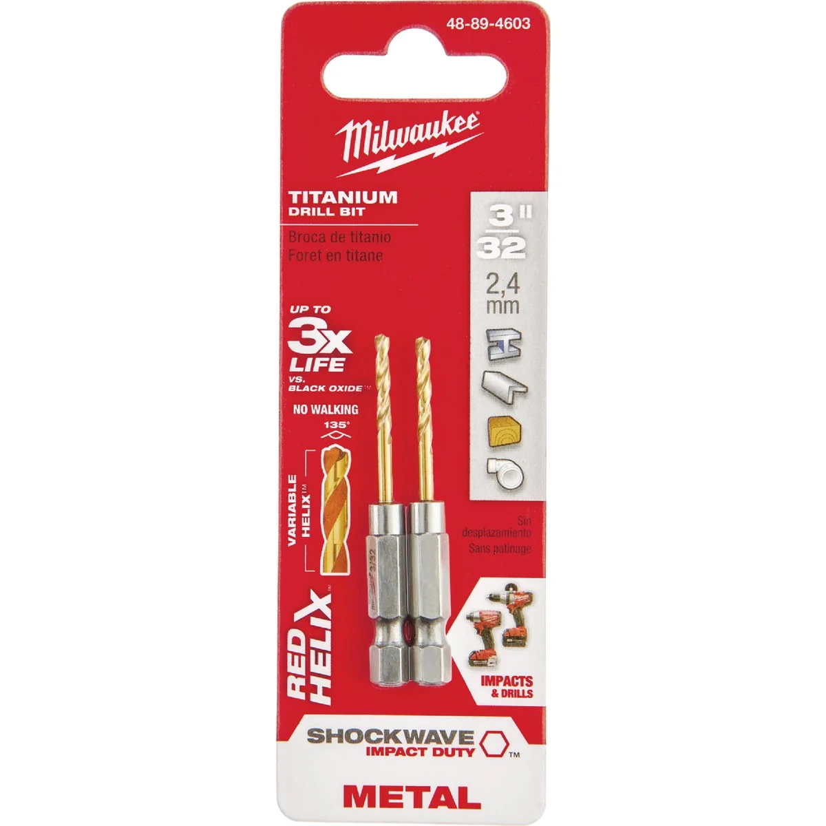 Effective Milwaukee Shockwave Impact Duty 3 32 In. Titanium Hex Shank Drill Bit Enhanced