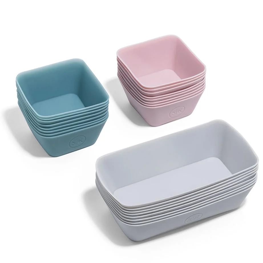 Casual Reusable Silicone Bento Baking Cups 24 Count Sustainable