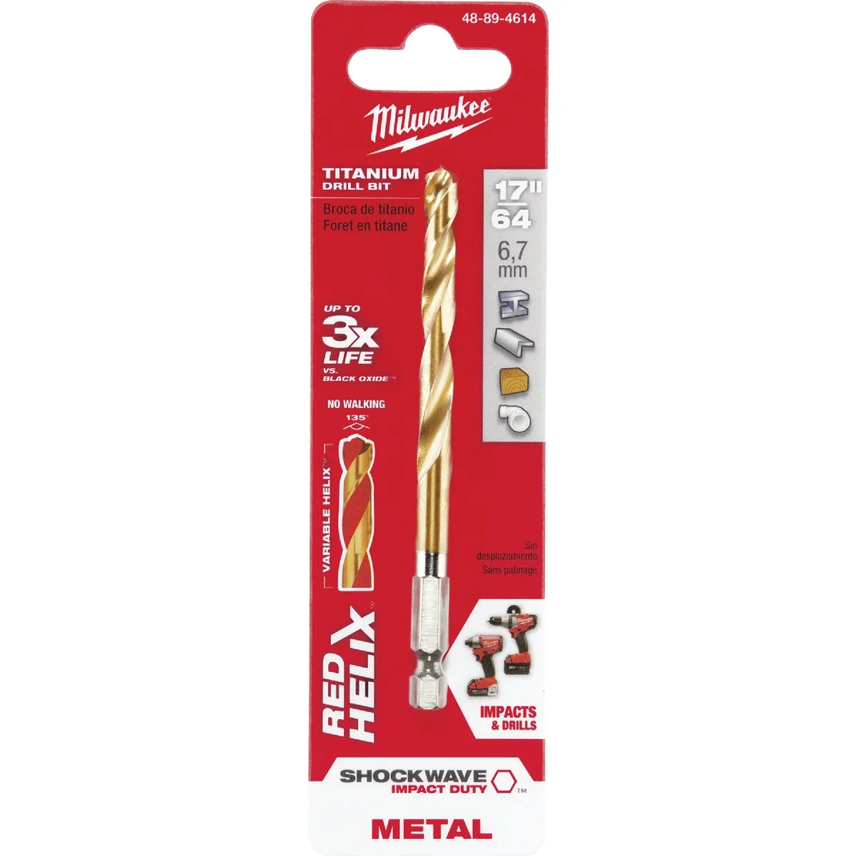 Contemporary Milwaukee Shockwave Impact Duty 17 64 In. Titanium Hex Shank Drill Bit Refined