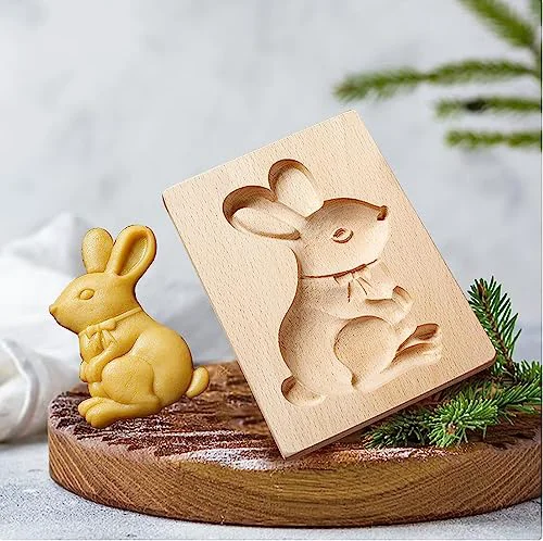 Pure Wooden Cookie Biscuit Mold Crafted