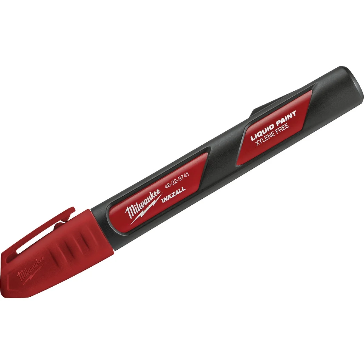 Convenient Milwaukee INKZALL Nib Point Red Liquid Paint Job Site Marker Easy-to-Use