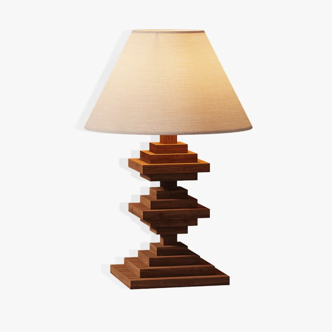 Solid Houten Torenlamp Excellent