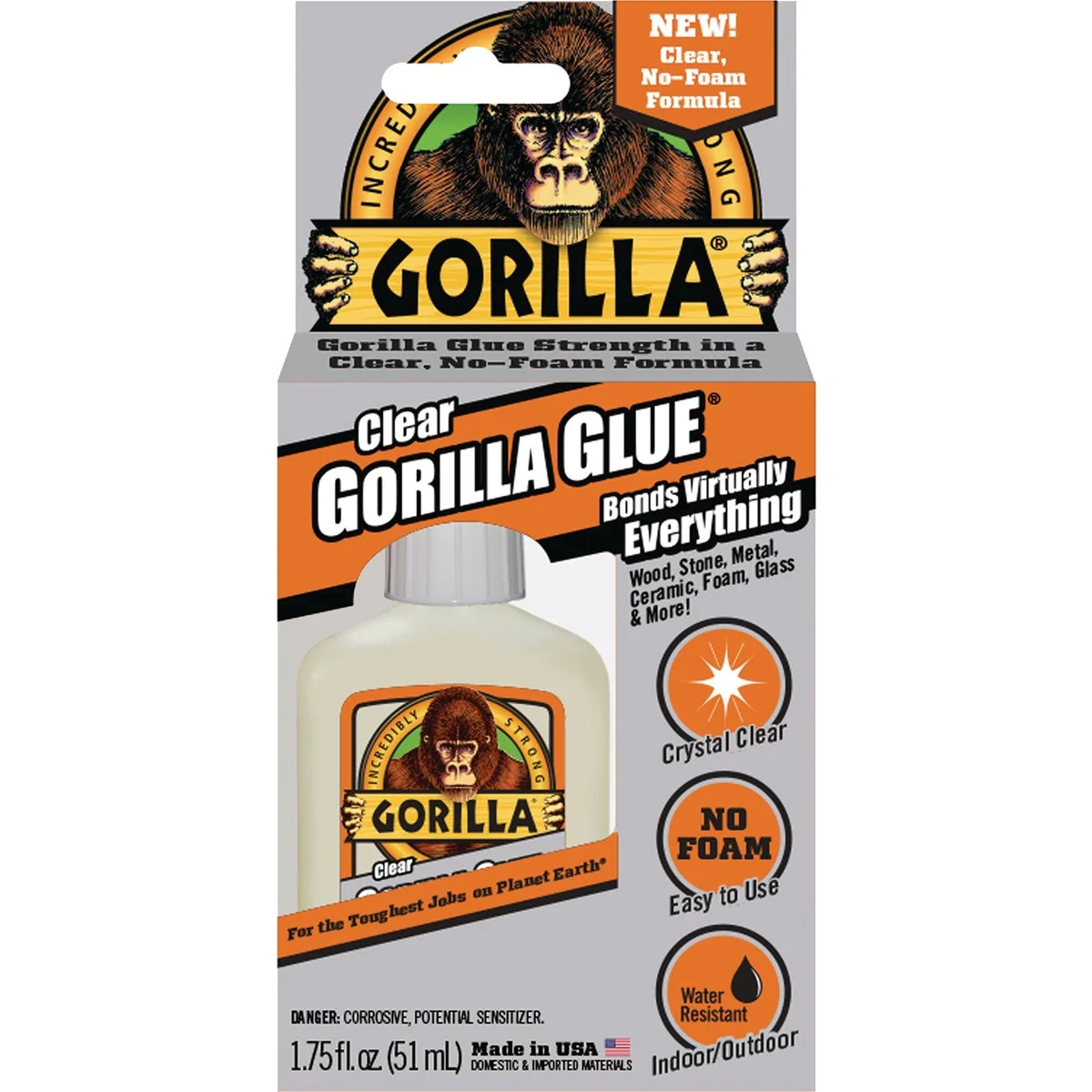 Clean Gorilla 1.75 Oz. Clear All-Purpose Glue Reusable
