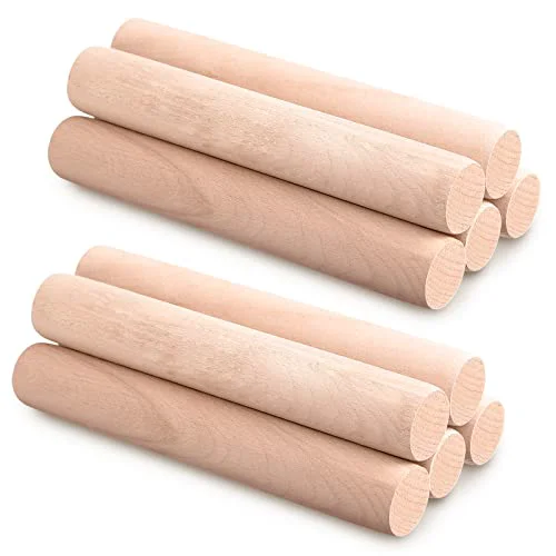 First-Class 10 Pieces Small Rolling Pin Wood Mini Dumpling Dough Roller 10 Count Optimized